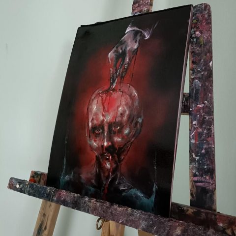 Anna Scary Ölgemälde " Bloodshock" A inkl. Mediabook