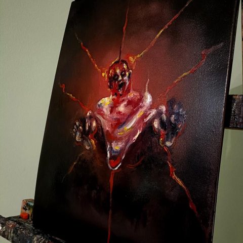 Anna Scary Ölgemälde " Bloodshock" B inkl. Mediabook