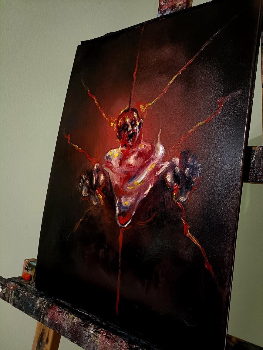 Anna Scary Ölgemälde " Bloodshock" B inkl. Mediabook