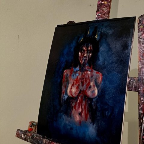 Ölgemälde American Guinea Pig Anna Scary inklusive Mediabook Cover C