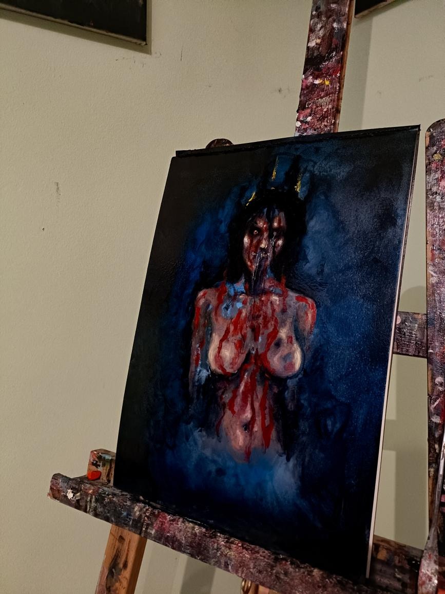 Ölgemälde American Guinea Pig Anna Scary inklusive Mediabook Cover C