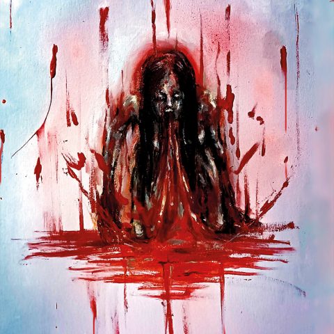 Original Ölgemälde Anna Scary Art inkl. Mediabook Cover C